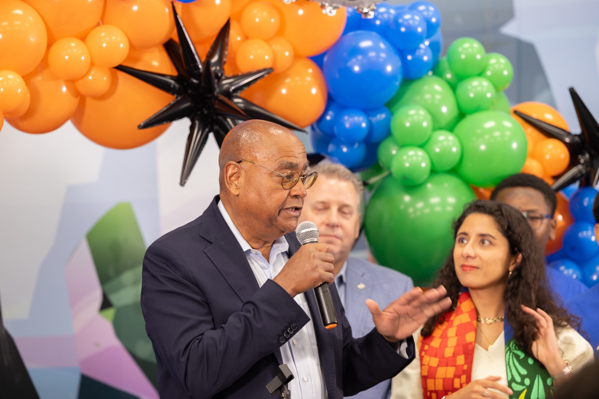 Photo from the Road to the World Cup youth ticket announcement with Judge Lina Hidalgo